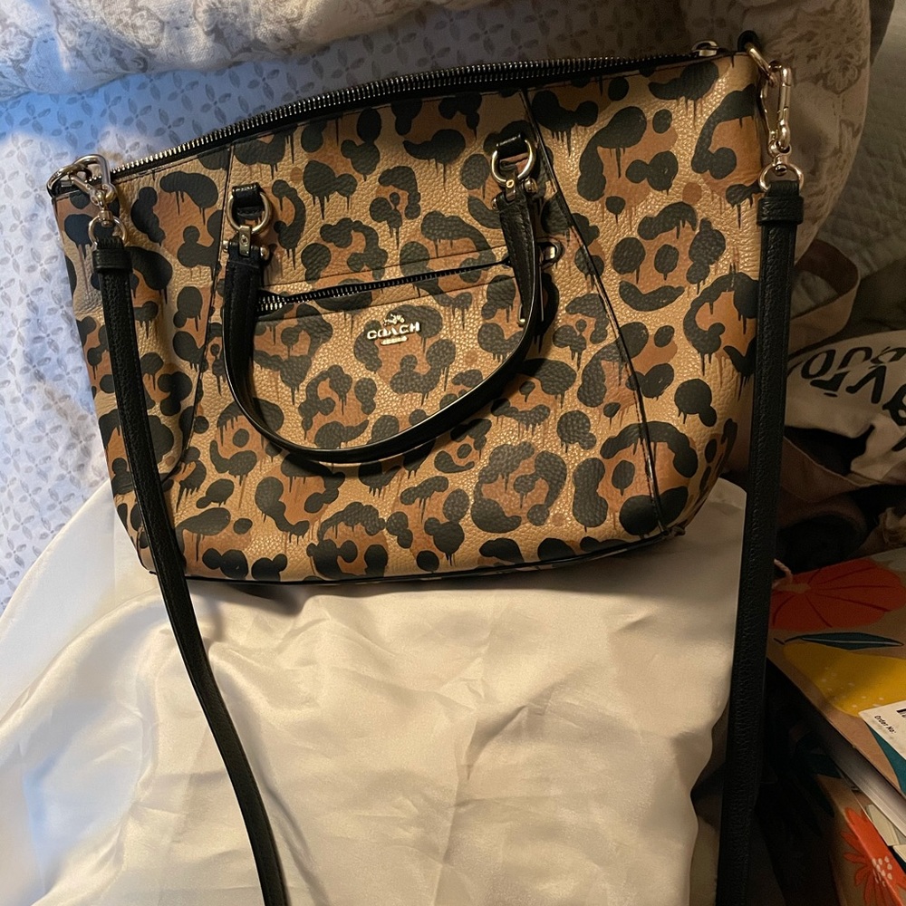 Cheetah COACH crossbody